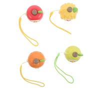 ERINGOGO 4pcs Fruit Spinning Tops Educational Hand Eye Coordination for Kindergarten Classroom Activities Interactive Gifts