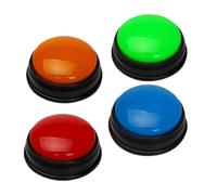 ERINGOGO 4pcs Gaming Buzzers with Light and Sound Interactive Quiz Answer Buzzers for Family Parties Educational Competition Buttons for S Reaction and Attention Skills Development