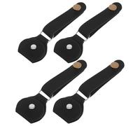 ERINGOGO 4pcs Guitar Accessory Black Replaceable Headstock Strap Tie for Acoustic Folk Instruments Secure Comfortable Use Plectrum Case