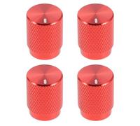 ERINGOGO 4pcs Guitar Volume and Tone Control Knobs Metal Dome Speed Caps for Electric Guitar and Bass Compatible Noise-reducing Replacement Accessories Red