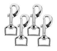 ERINGOGO 4pcs Heavy Duty Metal Dog Leash Snap Clips Swivel Quick Release Buckles with Nonslip Grip for Pet Collar Linking and Secure Outdoor Use