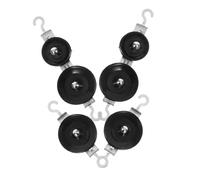ERINGOGO 4pcs Heavy Duty Pulley Roller Set for Physics Education Mechanical Experiments Student Teaching Tool with Double and Single Blocks for Smooth Operation and Portable Use