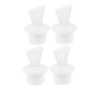 ERINGOGO 4pcs Hot Water Bottle Rubber Plug Leakproof Seal Easy Installation White Safety Stopper Cap for Warm Water Bag Travel and Offices