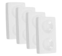 ERINGOGO 4pcs Laboratory Spotting Plates: Chemical Porcelain Reaction Trays for Scientific Testing Ceramic Plates - for Experiment Analysis and Observation