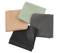 ERINGOGO 4pcs Large Squeeze Cosmetic Bags Set, Portable Small Makeup Pouches Auto-Closure Pop-up Clips, Travel Coin Purse Lipstick Holder in Khaki, Black, Light Green, and Dark Grey