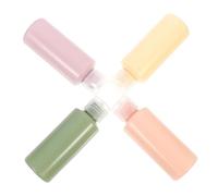 ERINGOGO 4Pcs Leak Portable Travel Cosmetic Containers Refillable Toiletries Bottles for Airport Liquids Compact Lightweight Design for Sunscreen Liquid Soap and Travel Essentials
