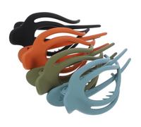 ERINGOGO 4pcs Matte French Style Hair Clips for Thick Hair Sky Blue Army Green Orange Black Comfortable Grip for Women