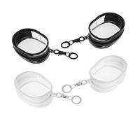 ERINGOGO 4pcs Mini Transparent Figure Display Bag Dustproof Organizer with Keychain Portable Hanging Pouch for Collectibles and Dolls