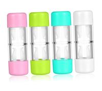 ERINGOGO 4PCS Mini Travel Rgp Hard Lens Case Protective Portable Lens Box Pink White Blue Green for and Rgp