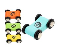 ERINGOGO 4Pcs Mini Wooden Car Racing for Small Smooth Desktop Race Track Cars in Colors Educational Favor Boys