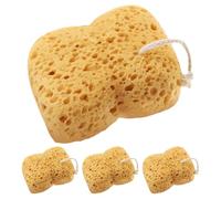 ERINGOGO 4Pcs Natural Honeycomb Sea Sponge Bath Wash Sponges Exfoliating Body Scrub Shower Loofah for Adults and Pregnant Women Bathing Care