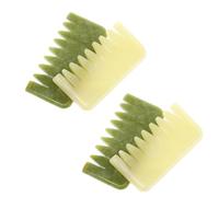 ERINGOGO 4PCS Natural Jade Massage Comb for Scalp Care and Relaxation Handheld Guasha Scraping Tool to Promote Circulation and Healthy Hair Growth Portable Physical Therapy Massager for