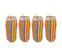 ERINGOGO 4Pcs Outdoor Sack Race Bags Team Game Props for Backyard Fun and Activities Medium Rainbow Color Jumping for Birthday Parties and Sports Day