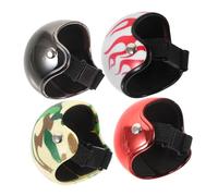 ERINGOGO 4pcs Parrot Helmet Mini Chicken Protective Headwear for Poultry Pet Birds Fun Design for Outdoor Use and Decoration