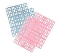 ERINGOGO 4pcs Plastic Rabbit Cage Foot Mats Square Shape Assorted Colour Sturdy Floor Mats Prevents Urine Accumulation Not Easy to Wear Suitable for Kitchen Floor and Balcony