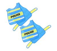 ERINGOGO 4pcs Police Vest Realistic Roleplay Costume for Halloween School Events Career Dress Up Pretend Play with Authentic Design Fabric for Boys