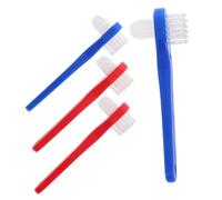 ERINGOGO 4PCS Portable Denture Brush Set with Soft Double Sided Toothbrushes for False Teeth Cleaning Compact Oral Care Brushes for Travel and Daily Gum Friendly Use
