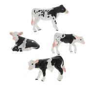 ERINGOGO 4pcs Realistic Farm Cow Animal Models Miniature Calf Figurines for Educational Playset Childsafe Material Lifelike Design for Home Decor and Cake Toppers