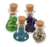 ERINGOGO 4pcs Realistic Miniature Dollhouse Bottles with Decor DIY Miniature Kit for Halloween Home Decoration Detailed Crafting Materials Drifting Potion Bottles