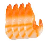 ERINGOGO 4Pcs Realistic Shrimp Models for Restaurant Display Prop Lifelike Seafood Decorations for Home Party and Educational Use