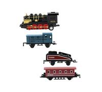 ERINGOGO 4pcs Retro Steam Train Set Alloy Toy Cars Pull Back Train Toys Educational Model for Boys