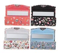 ERINGOGO 4pcs Retro Style Lipstick Case with Mirror Portable Lipstick Holder Jewelry Storage Box for Women Travel Makeup Organizer Compact and Lightweight
