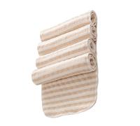 ERINGOGO 4pcs Reusable Infant Cloth Diaper Boosters for Babies, Washable Leak-Proof Booster Pads with Brown and White Stripes, Nighttime Diaper Leak Protection for Newborns and Toddlers