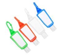 ERINGOGO 4pcs Silicone Sleeve Travel Bottles Refillable Liquid Containers with Hook Portable Hand Bottles for Toiletries Toiletry Bags Random Color