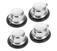 ERINGOGO 4pcs Silver Double Ended Snare Drum Lugs Professional Replacement Metal Clamps with Dual Direction Function for Percussion Instrument Parts