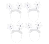 ERINGOGO 4pcs Snowflake Christmas Headbands Comfortable Xmas Hairbands Decorative Winter Accessories for Women Party Family Gatherings