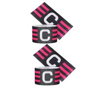 ERINGOGO 4pcs Soccer Captain Armband for Adults Elastic C-shaped Football Team Bands with Bold Stripe Design Visible Leadership and Comfortable Fit for Training and Competitive Matches