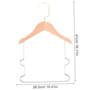 ERINGOGO 4pcs Solid Wood Clothes Hangers for Closet Suit Display Integrated Design Drying Rack Natural Color Elegant Finish for Personal and Shop Use