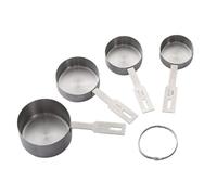 ERINGOGO 4pcs Stainless Steel Measuring Cups with Graduated Scale for Kitchen Cooking and Baking Stackable Kitchen Measuring Tools for Liquid and Solid Ingredients Easy to Clean Dishwasher