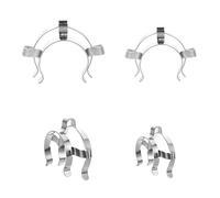 ERINGOGO 4pcs Stainless Steel Metal Keck Clamps for Glass Ground Laboratory Equipment Heavy Duty for Securing Distillation Kits Flask Bottles Condenser