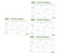 ERINGOGO 4pcs Sticky Whiteboard Meal Planner Board for Refrigerator Reusable Weekly Menu Dry Erase Sticky Board Kitchen Organizer for Meal Prep and Grocery Lists Non Slip Wall Planner for