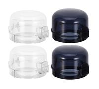 ERINGOGO 4pcs Stove Knob Safety Covers - Self Adhesive Gas Burner Knob Protector Locks - Heat Resistant Oil Proof Baby Proofing Covers Prevents Child Access for Gas Range Oven
