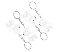 ERINGOGO 4pcs Transparent Dog Hair Keepsake Keychain Memorial Box for Pet Owners Clear Capsule Pendant for Puppy Hair Storage Compact and Lightweight Charm for Cherished Memories