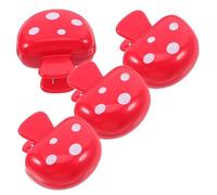 ERINGOGO 4pcs Travel Toothbrush Covers Dustproof Mushroom Design Compact Toothbrush Case for Camping Daily Use Easy Identification Clean