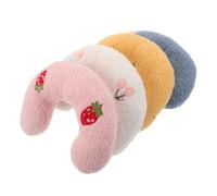 ERINGOGO 4pcs U Shaped Cat Pillow for Indoor Pets Soft Plush Cotton Filled Neck Cushion Calming Bed for Cats and Small Dogs Cozy Resting Pad for Improved Sleep Posture
