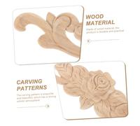 ERINGOGO 4Pcs Unpainted Bed Carving Appliques DIY Decorative Rose Pattern Cabinet Decals for Home Furniture Crafting and Custom Painting
