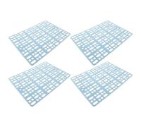 ERINGOGO 4Pcs Wear-resistant Rabbit Foot Pads Hollow Design Cage Foot Mats for Pets Including Hamsters Guinea Pigs Chinchillas Easy to Cut and Clean Blue