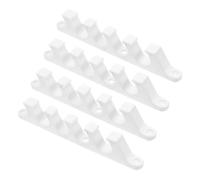 ERINGOGO 4pcs White Adjustable Chaise Lounge Brackets Position Outdoor Patio Lawn Furniture Recliner Back Support Replacement Parts Weatherproof