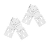 ERINGOGO 4pcs White Freezer Door Hinges Replacement for RV Refrigerators and Chest Freezers Plastic 3-Hole Foldable Refrigerator Door Hinge Repair Accessories for Camper and Parts