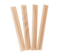 ERINGOGO 4pcs Wooden Domino Bases DIY Trays Desktop Holders Natural Solid Wood Letter Racks for Neat Game Storage and Creative Craft Decoration