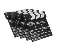 ERINGOGO 4pcs Wooden Movie Clapperboard Directors Film Scene Boards with Writable Surface Creative Photo Props for Movie Shooting and Filmmaking Students