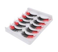 ERINGOGO 5 Pairs Colored Fake Eyelashes Natural Effect Half Eye Lashes Box Lightweight Volume Lashes for Women Makeup