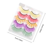 ERINGOGO 5 Pairs Colorful False Eyelashes Lightweight Long Fake Lash Extensions for Women Party Makeup Natural Thick Look Easy to Apply and Remove