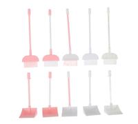 ERINGOGO 5 Sets Miniature Dollhouse Cleaning Supplies Set Scaled Broom and Dustpan for Dolls Rounded Edge Pretend Play Accessories Enhancing Imaginative Storytelling and Creative Play