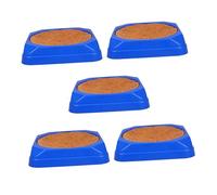 ERINGOGO 5 Sets Plastic Bird Breeding Nest Bowls with Antislip Brown Mats for Pigeons Doves and Birds Durable Easy Clean Antiflip Egg Incubation Pads Supporting Natural Nesting Behavior