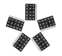 ERINGOGO 5 Sheets Drum Note Decals Percussion Training Note Stickers White Black Pvc Wear-resistant Music Learning Practice Accessories for Handpan Drum